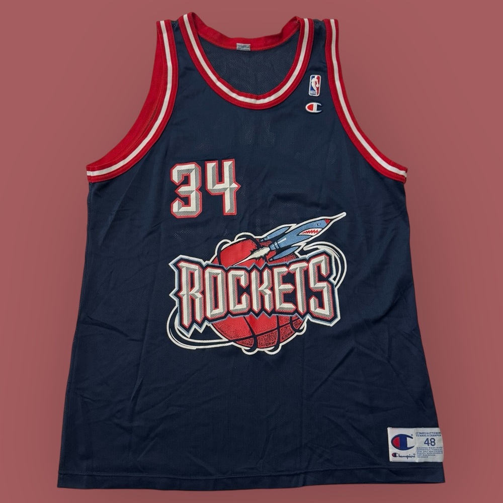 Vintage 90’s Champion Hakeem Houston Rockets Jersey